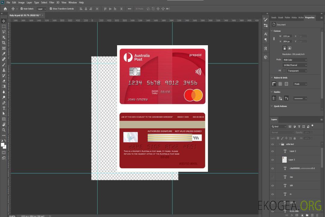 Carte Mastercard prépayée de la banque postale australienne template Carte Mastercard prépayée de la banque postale australienne template